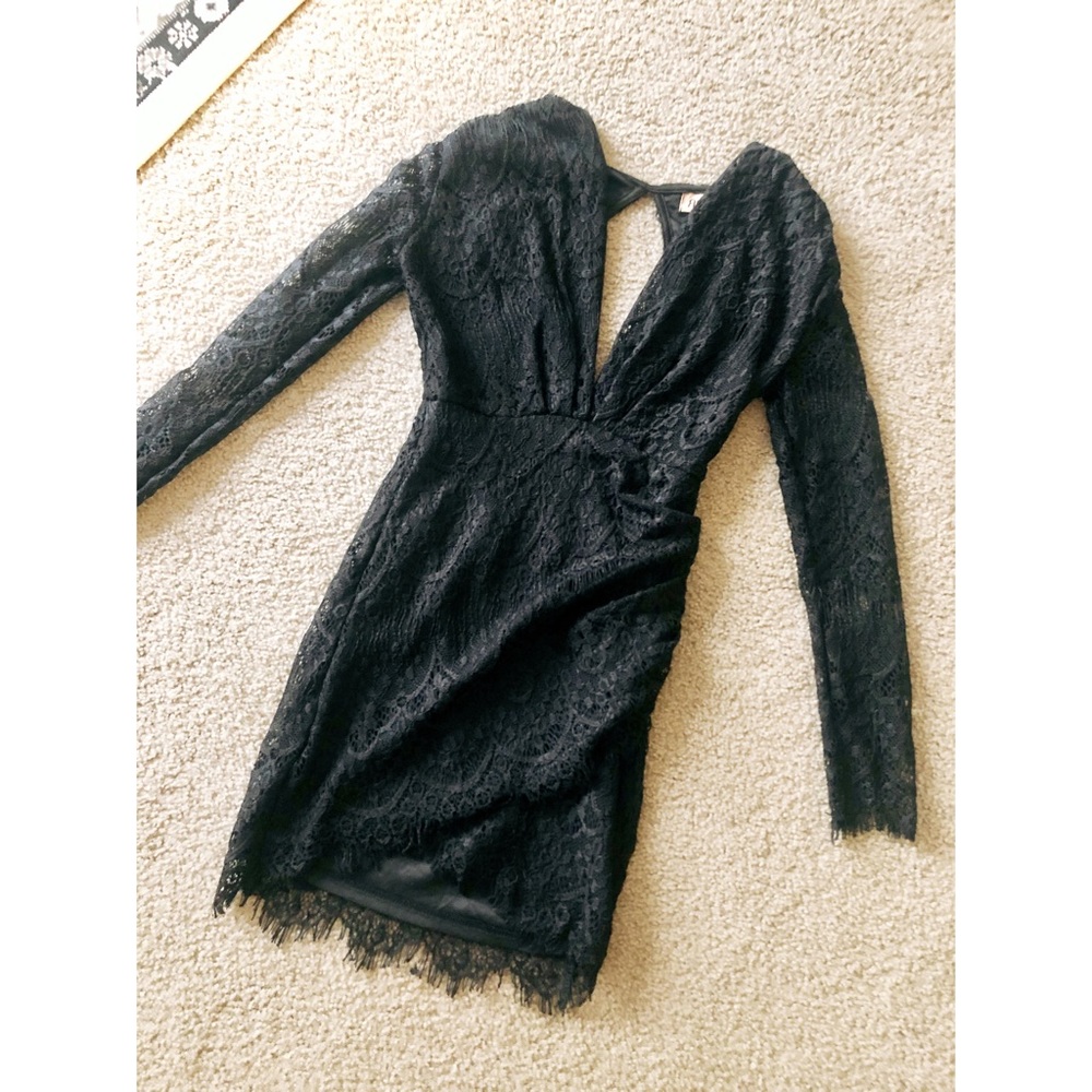 Black Lace Mini Dress